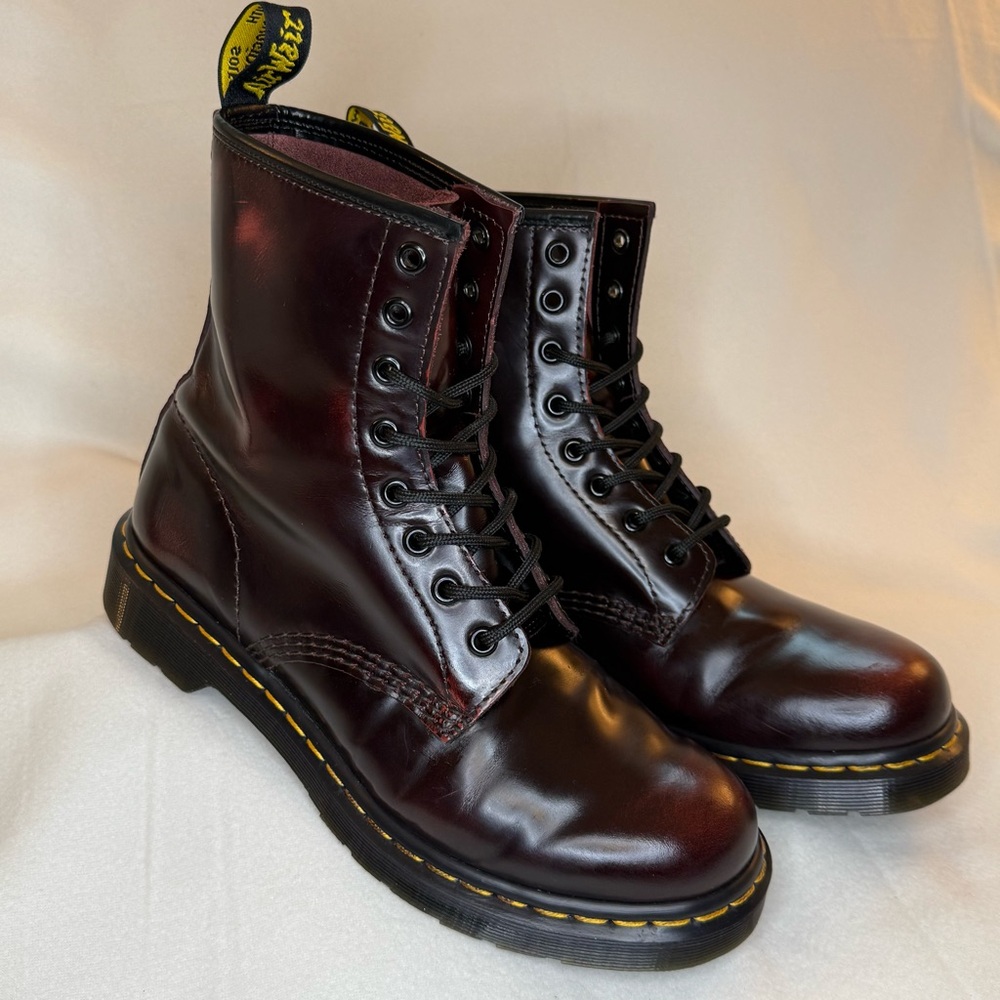 Dr. Martens Cherry Red Arcadia 1460 Boots - Picture 10 of 15